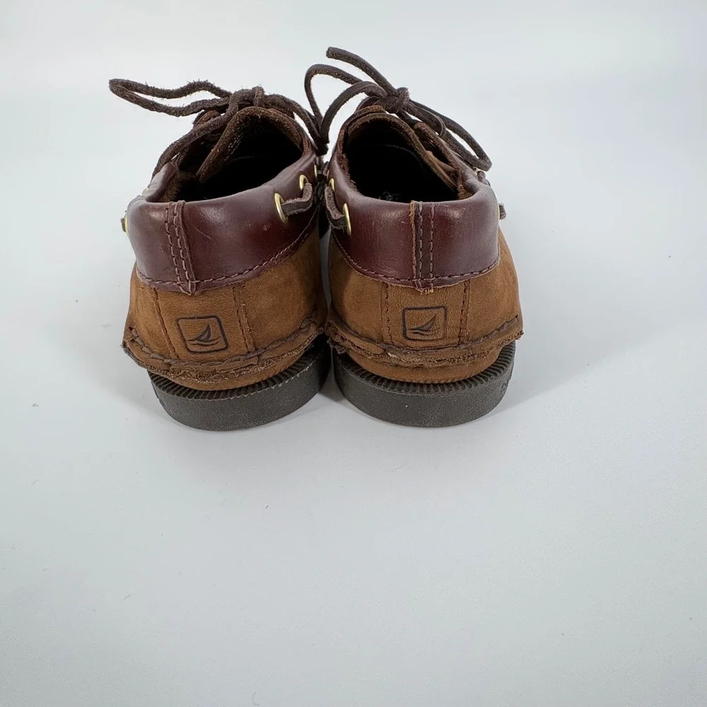 Sperry Top-Sider Boat Shoes Mens Brown Suede Leather Authentic Original Loafers